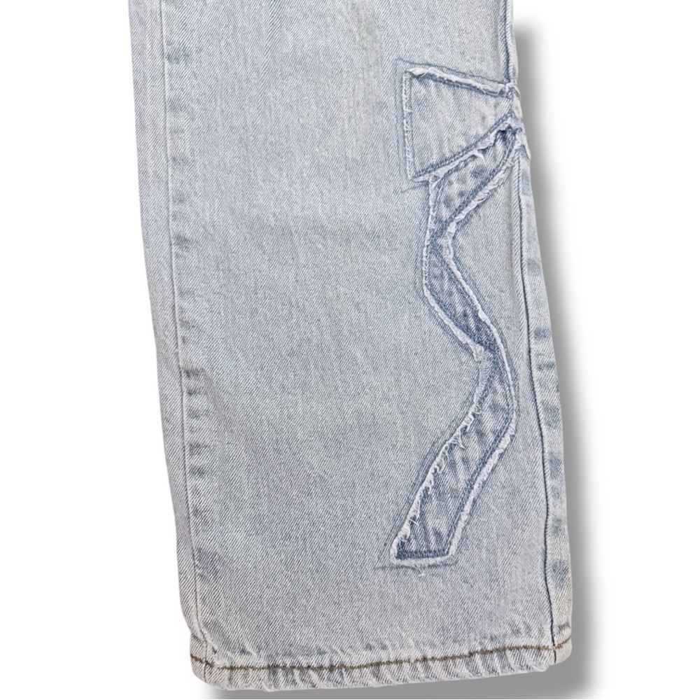 Ashley Mason Premium Light Wash Jeans Decorative Stitch Design Size 00/23 Denim - Picture 3 of 4